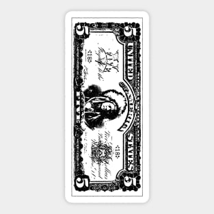 1899 Five Dollar Silver Certificate - VERTICAL Sticker